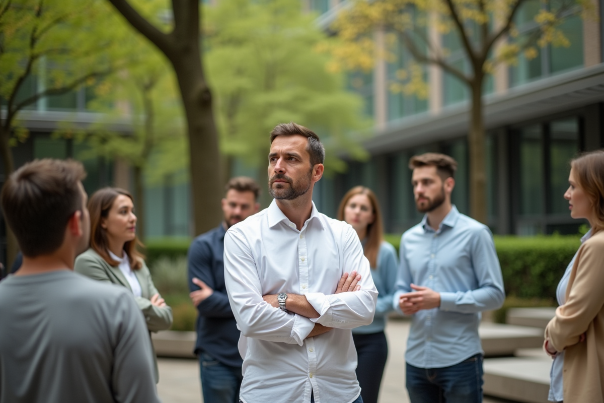 Homme attentif lors d